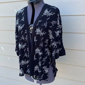 3/4 sleeve kimono style cover up